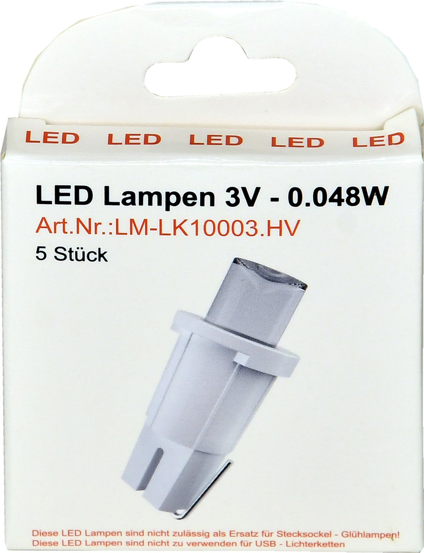 Ersatzlämpchen für LED, 5 Stück für 10er und 20er Lichterkette