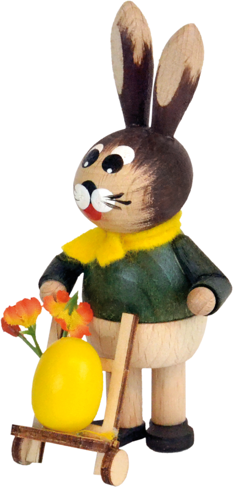 Easter bunny, green, sack truck