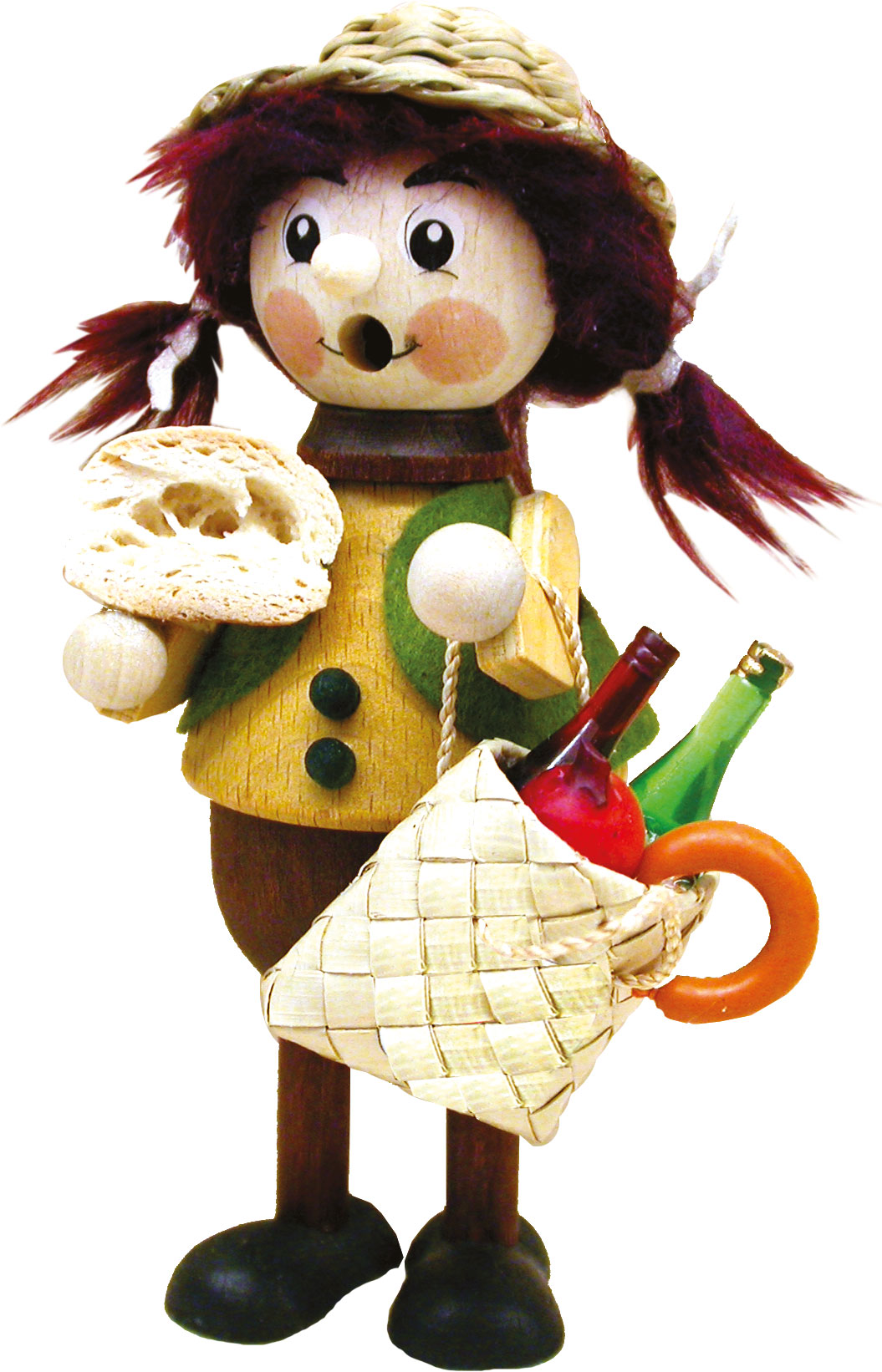 陽気な職人、おばさん、立っている