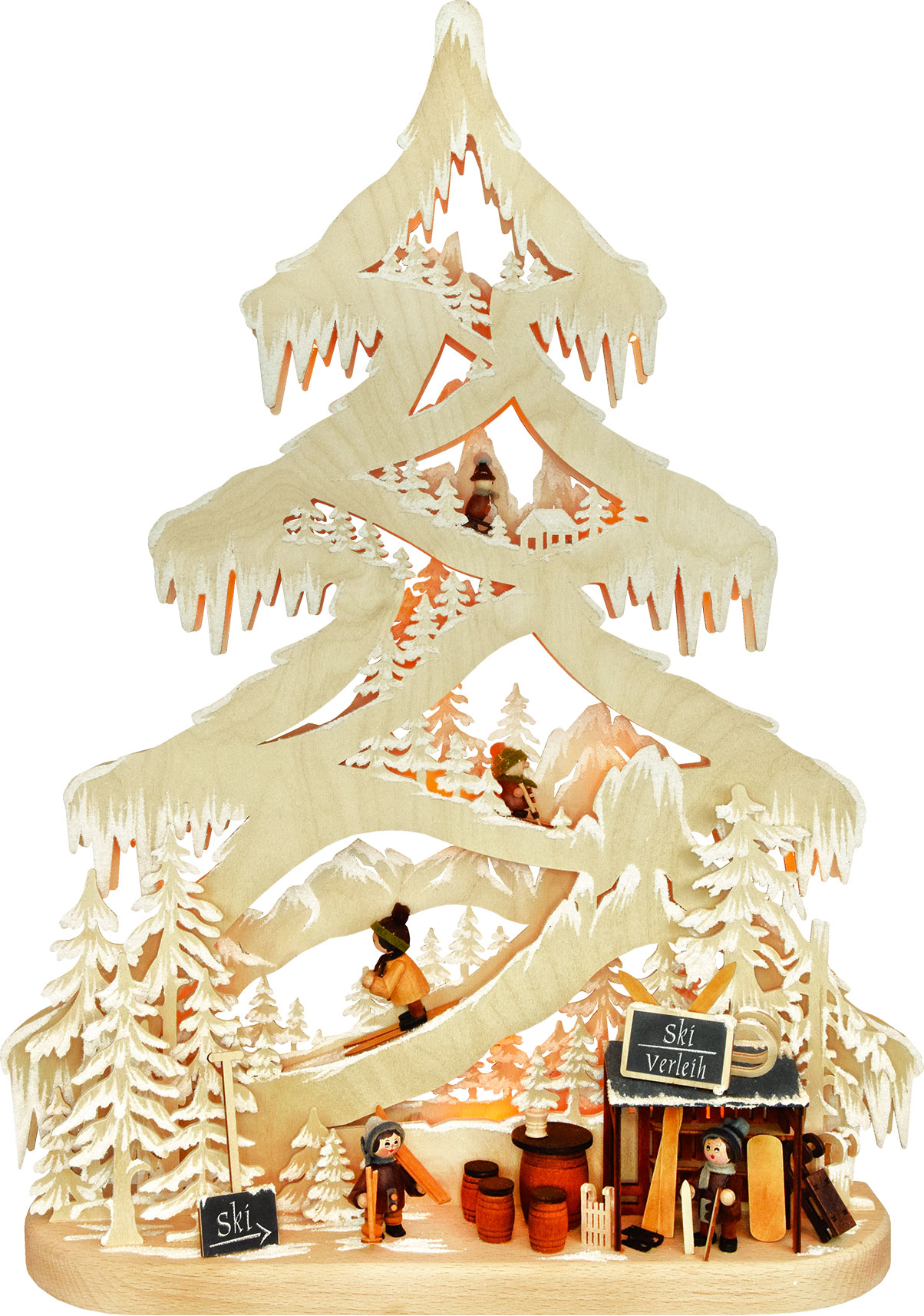 Large fir tree, ski slope, hoarfrost Hoarfrost