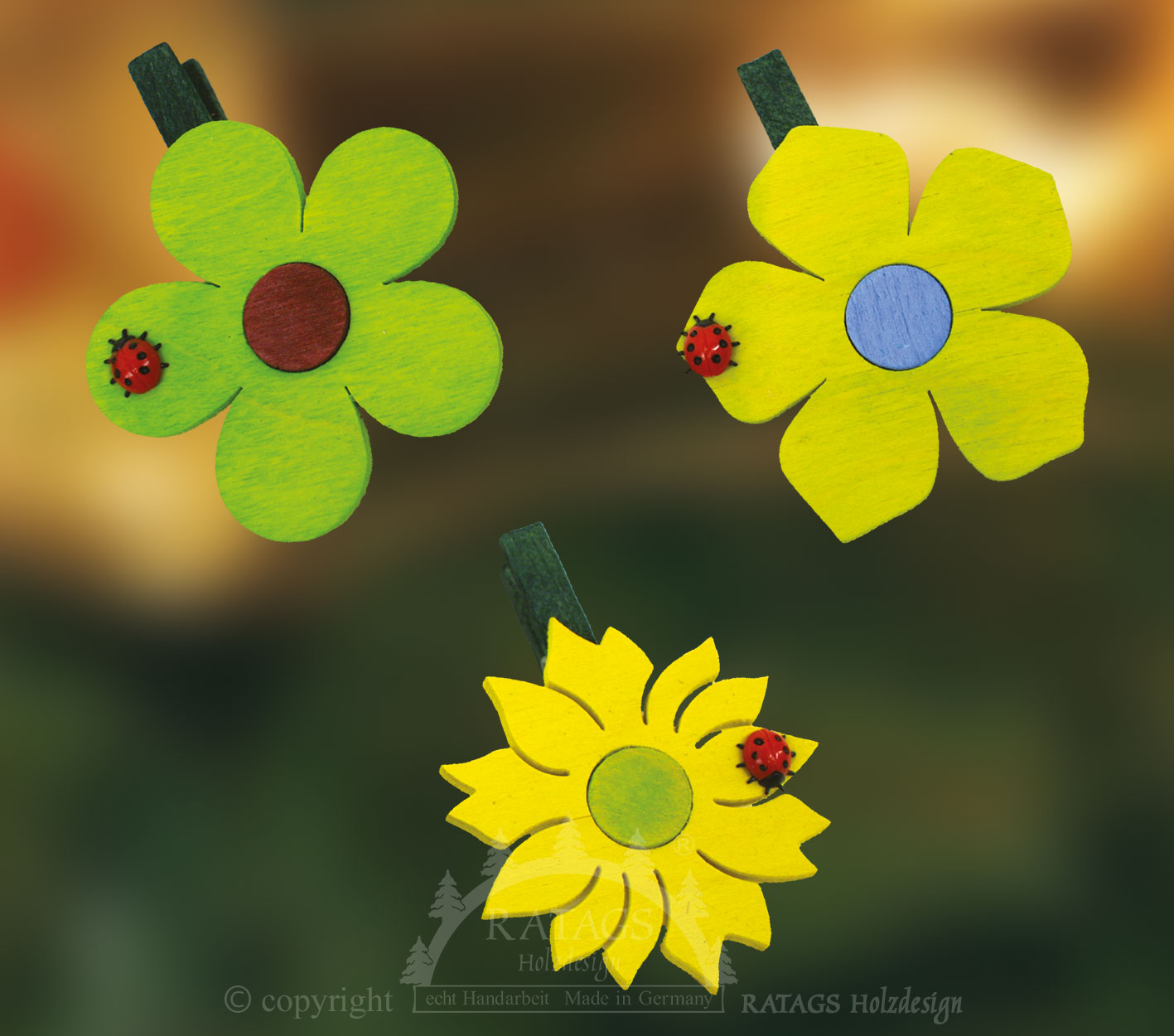 Green clips, 3 pieces