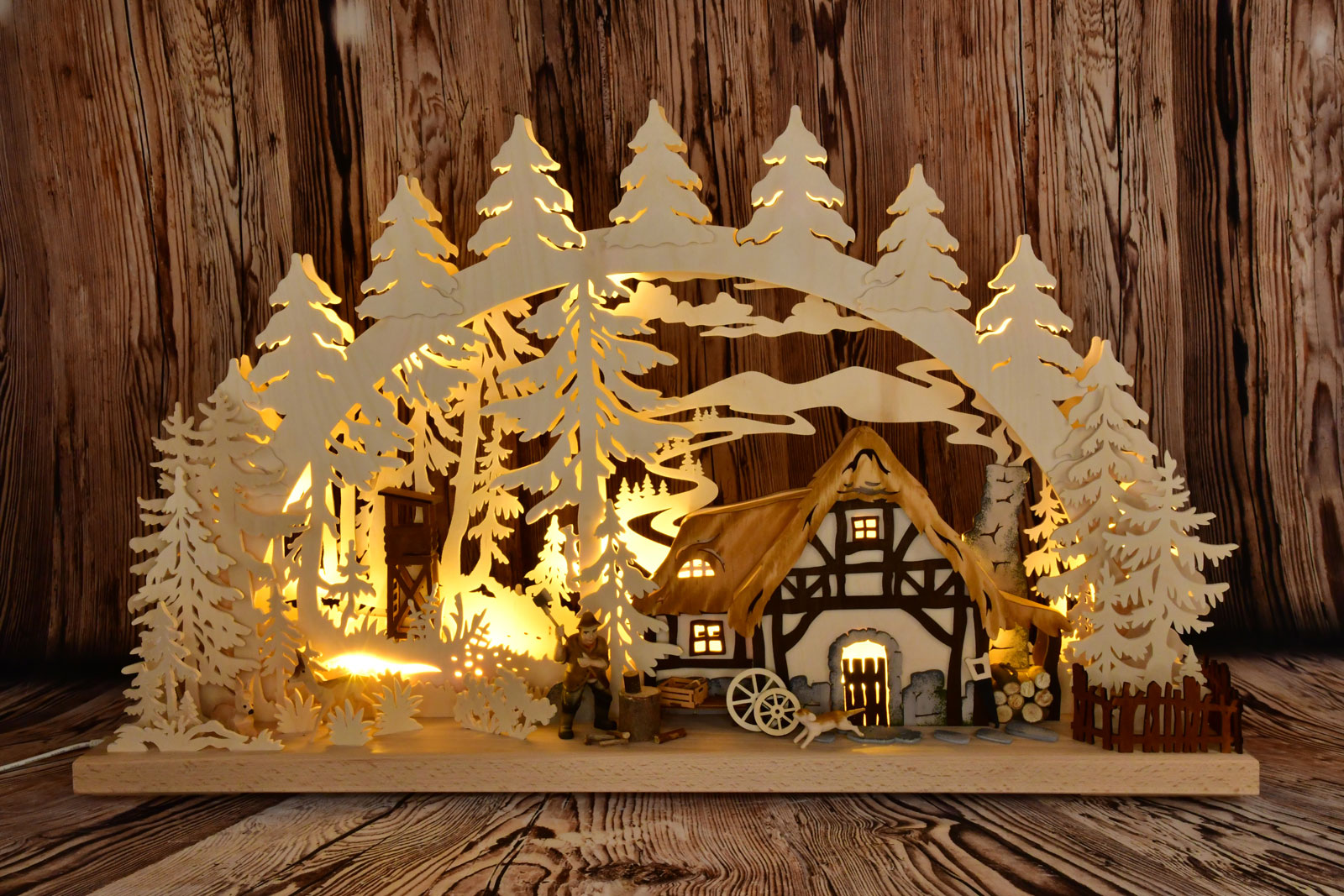 3D candle arch, large, at the forest house, USB