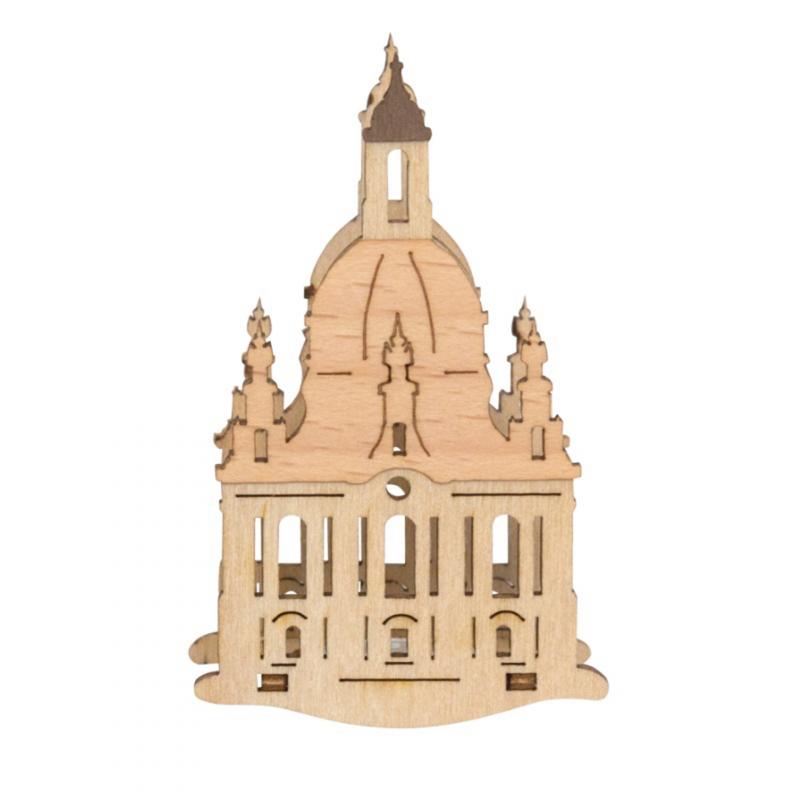 Kerzenaufstecker Frauenkirche aus Sperrholr und Echtholzfunier
