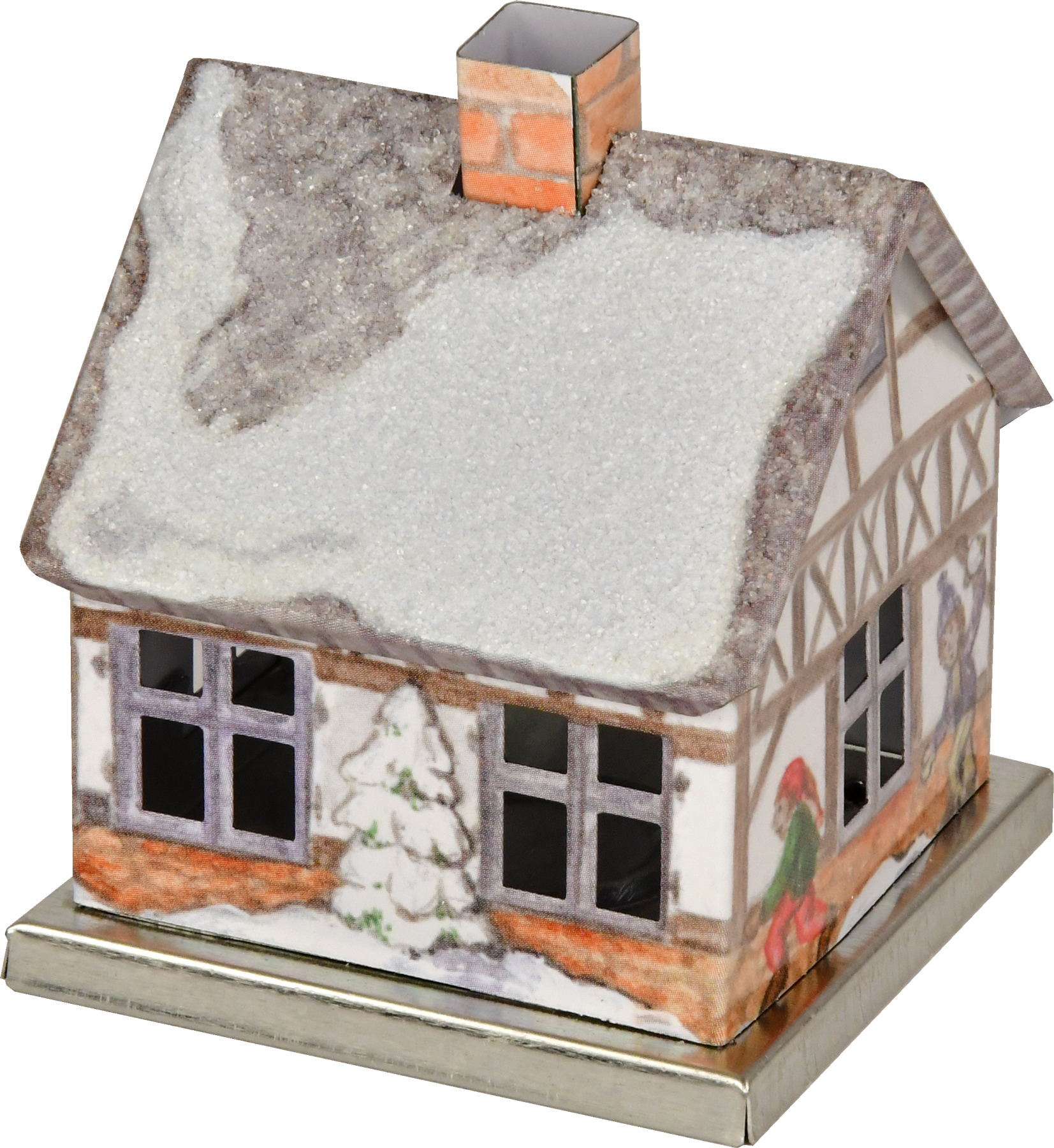 KNOX metal incense house – range B No. 6 half-timbered house