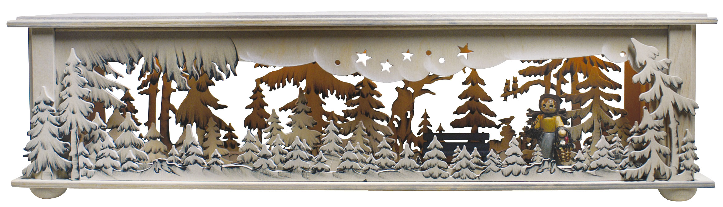 Small room light, forest woman, hand-painted grey