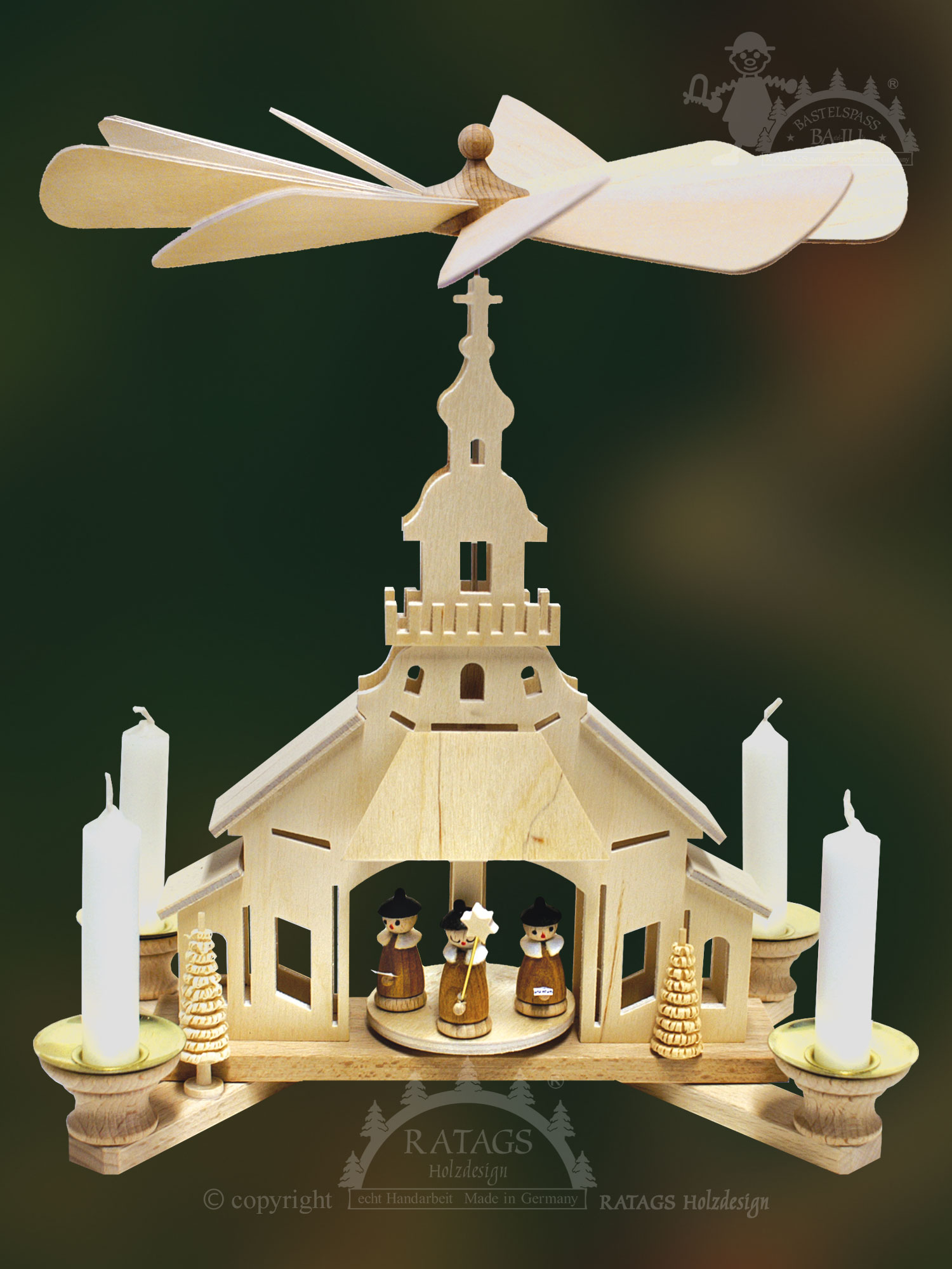 Kit de manualidades, pirámide de iglesia pequeña.