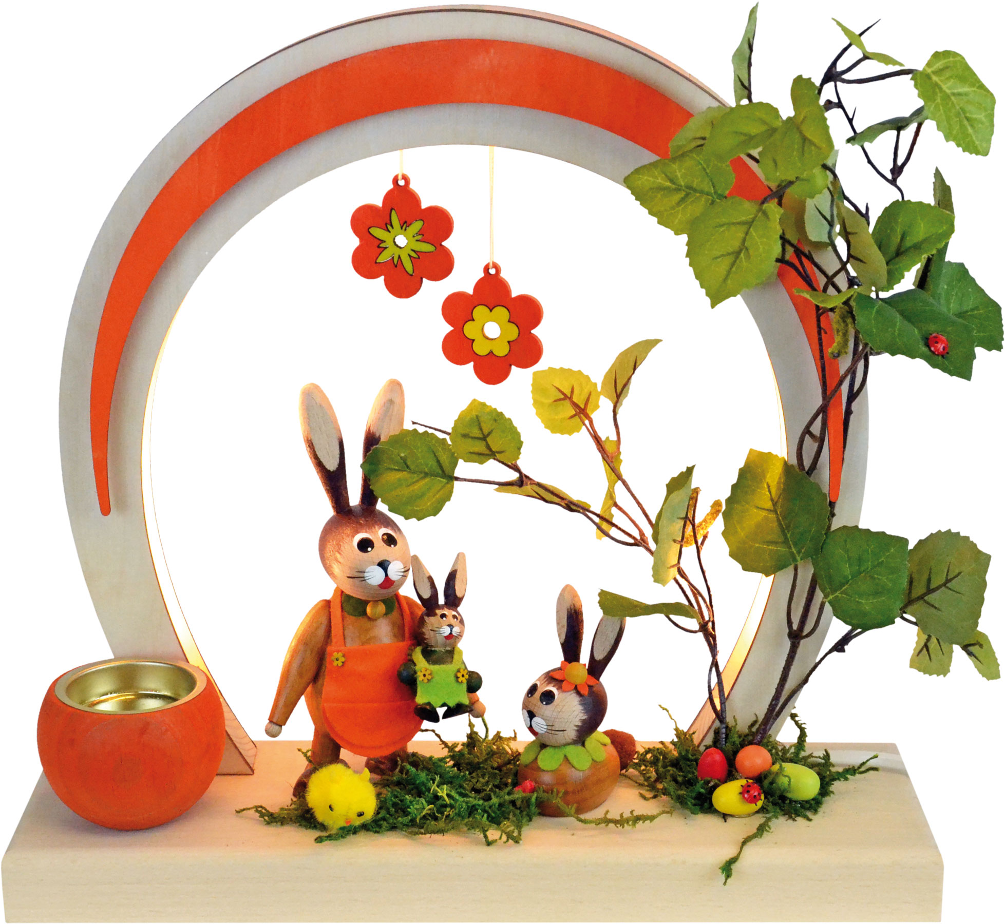 Romantikleuchte Ostern,LED,rund - orange