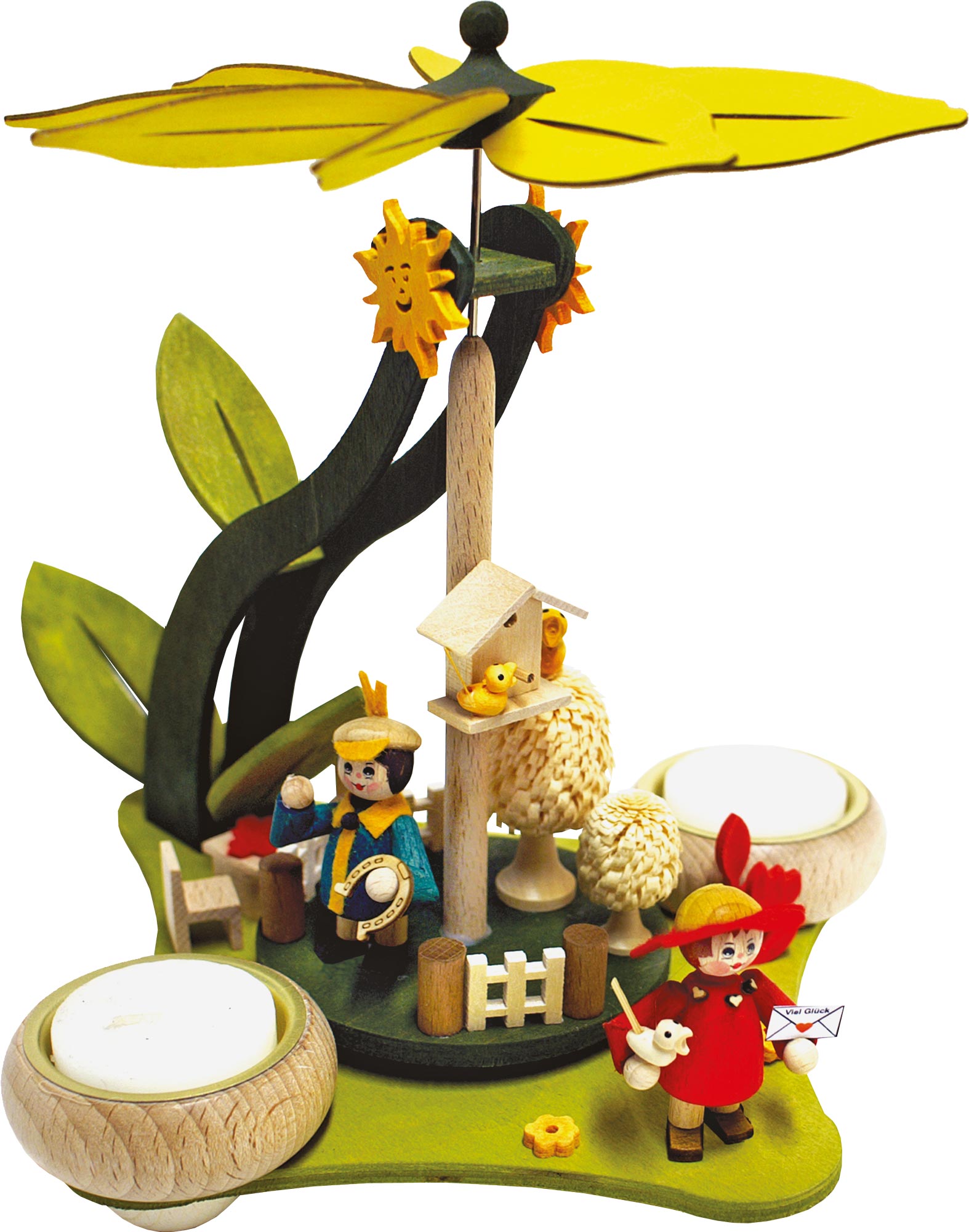 Leaf pyramid with 2 lucky children