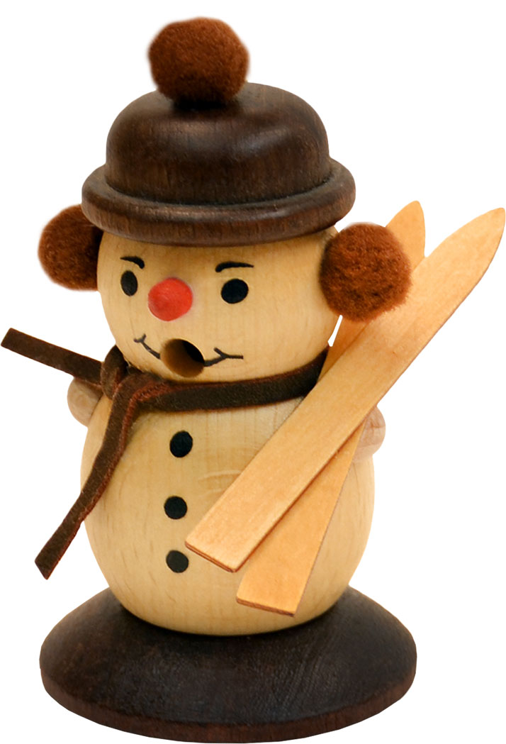 Miniräuchermann, Schneemann, Ski
