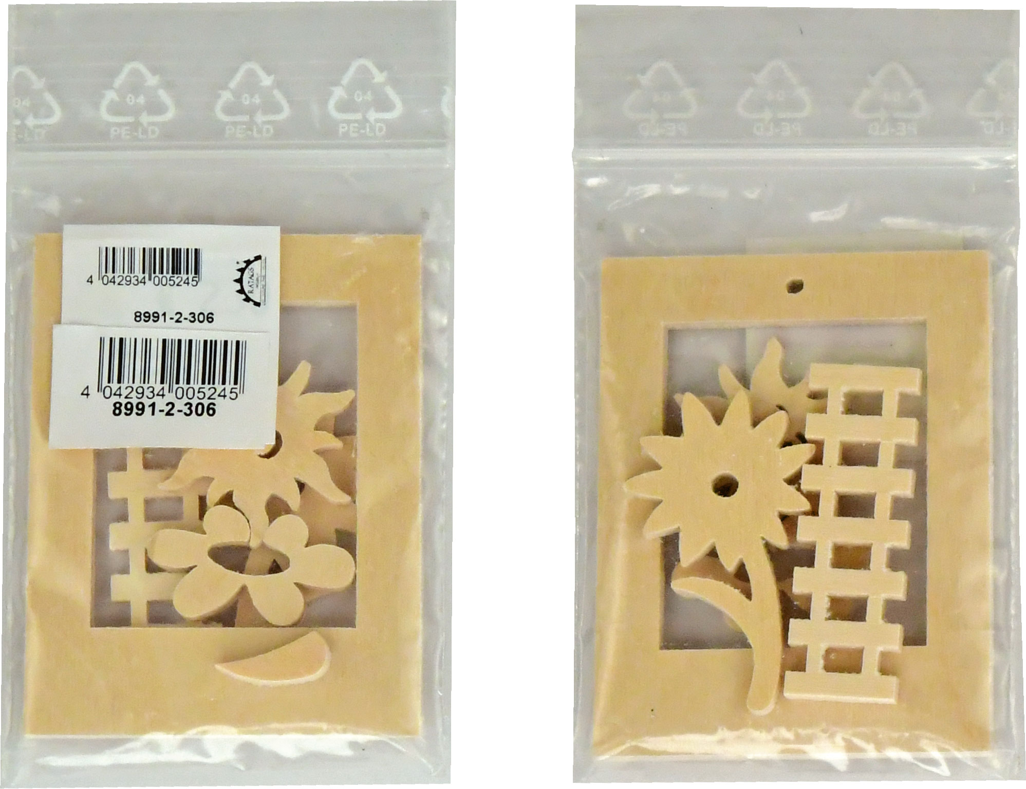 Tree decorations for crafting, flowers