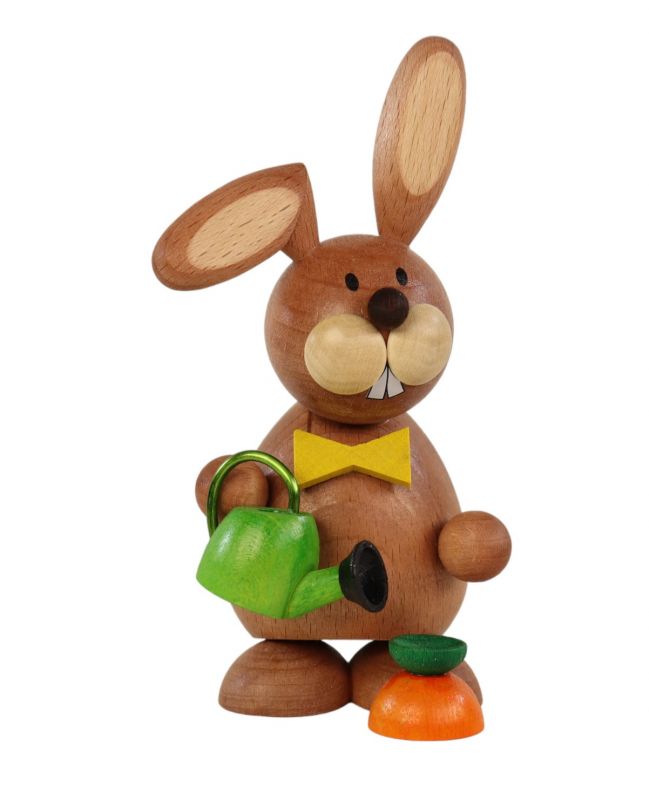 Easter bunny standing with watering can 12 cm