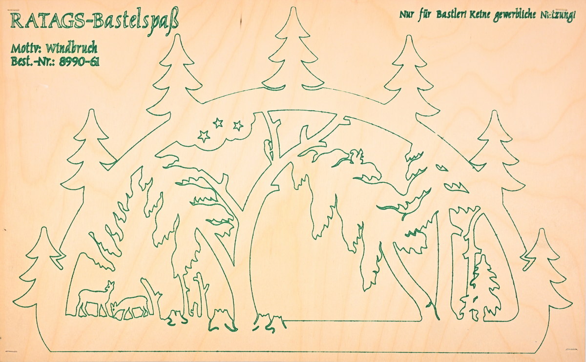 Schwibbogen zum Basteln, klein, Windbruch