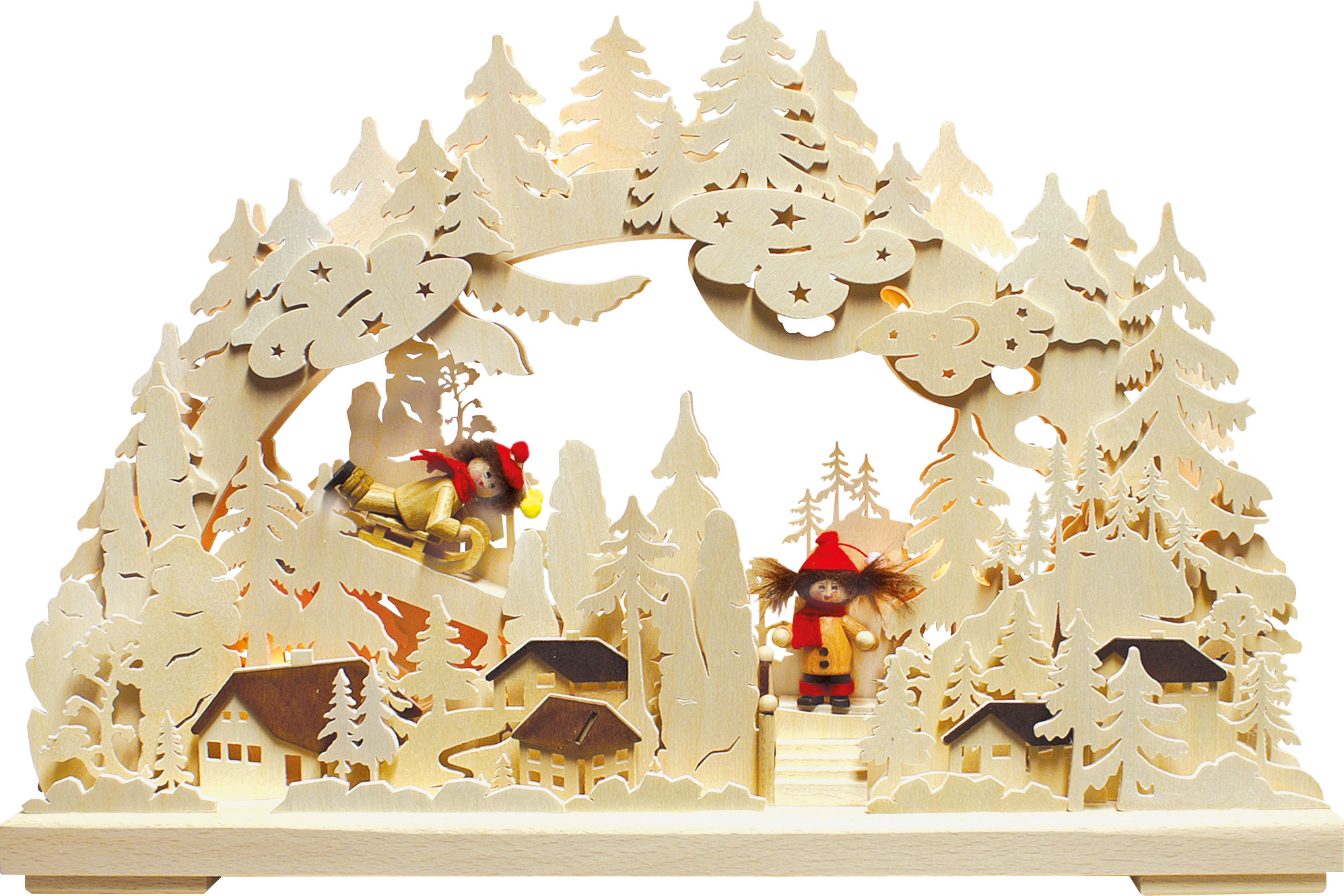 3D candle arch, small, winter in the mountains