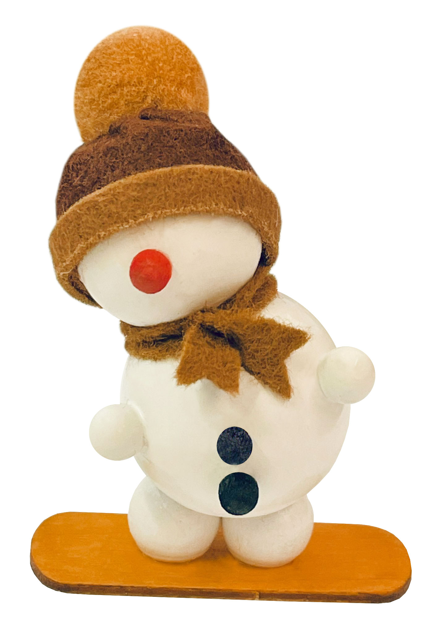 Pupazzo di neve bianco, snowboard 6 cm