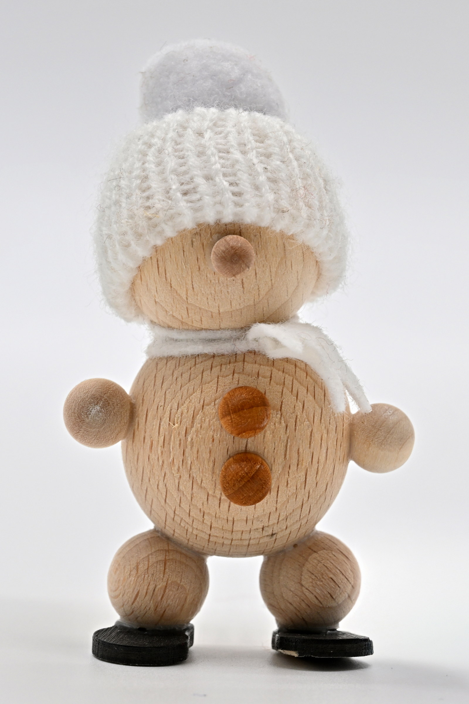 Schneemann natur weiße Mütze, 8,5 cm