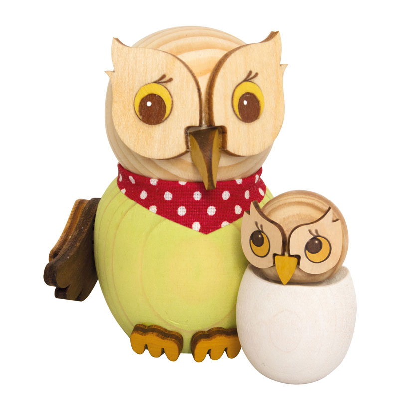 Mini-hibou avec son bébé