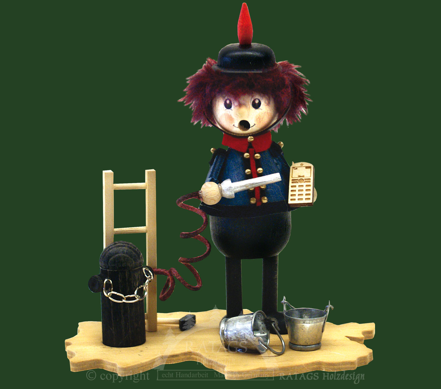 Funny fellow, fireman with base plate