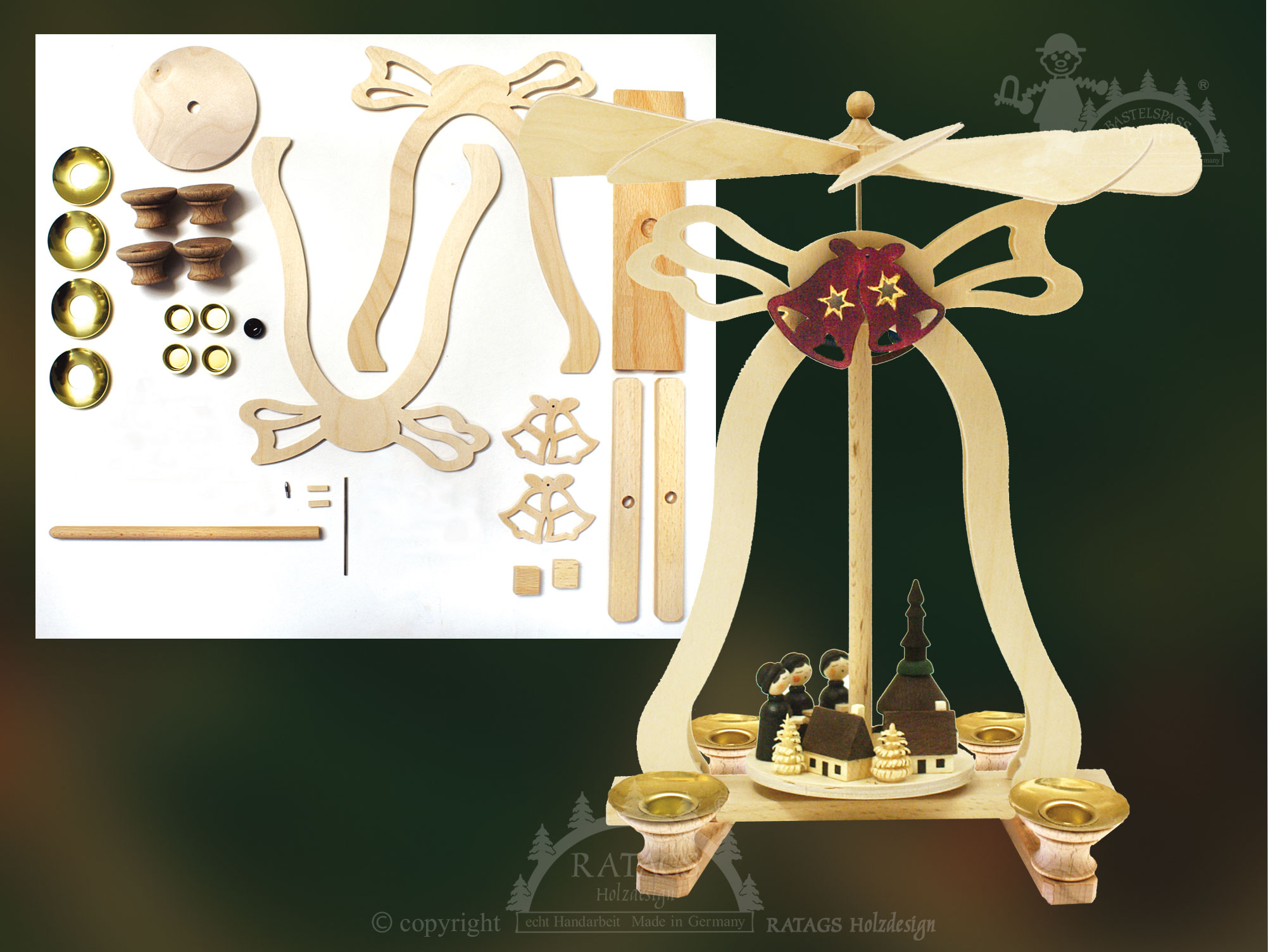 Craft set, bell pyramid