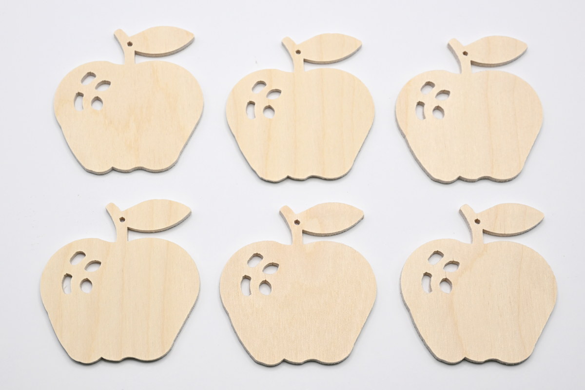 Mini apple picture, 6 pieces.