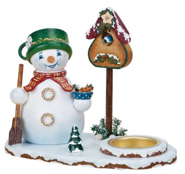 Schneemann mit Teelicht