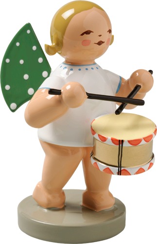 Engel mit Trommel blondes Haar