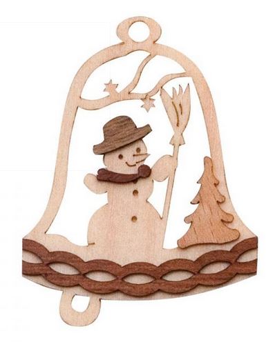 Baumschmuck Glocke mit Schneemann