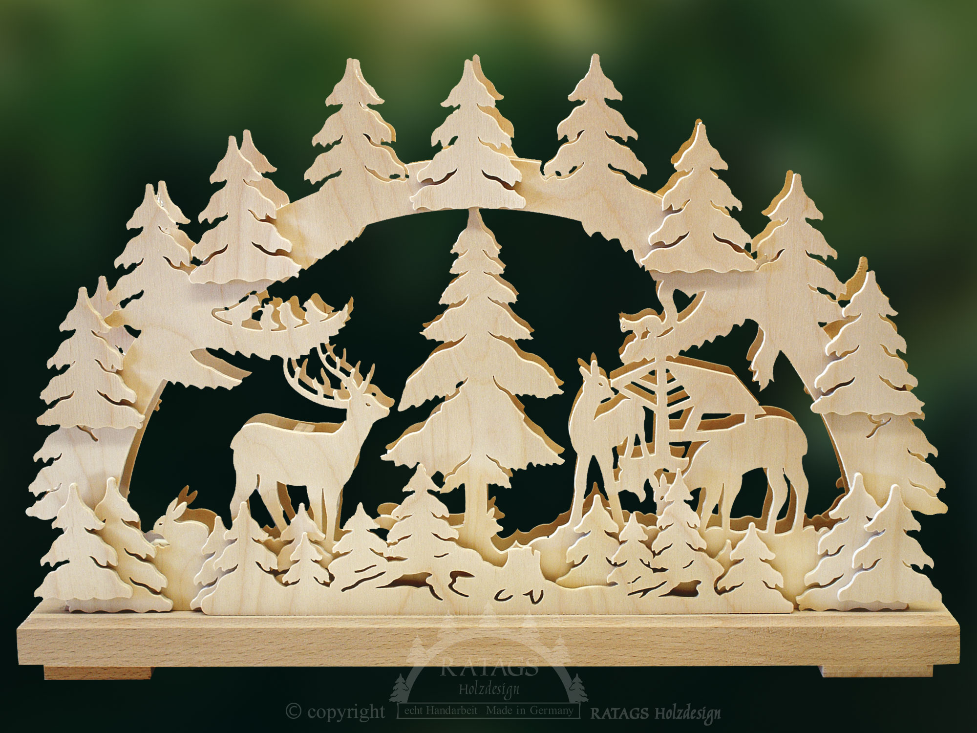 Small candle arch, forest animals