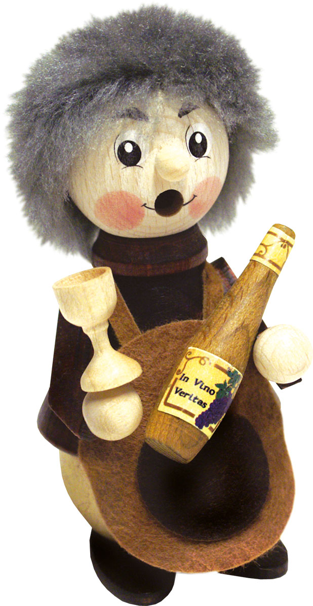 Kurzlatscher, Winzer mit Flasche