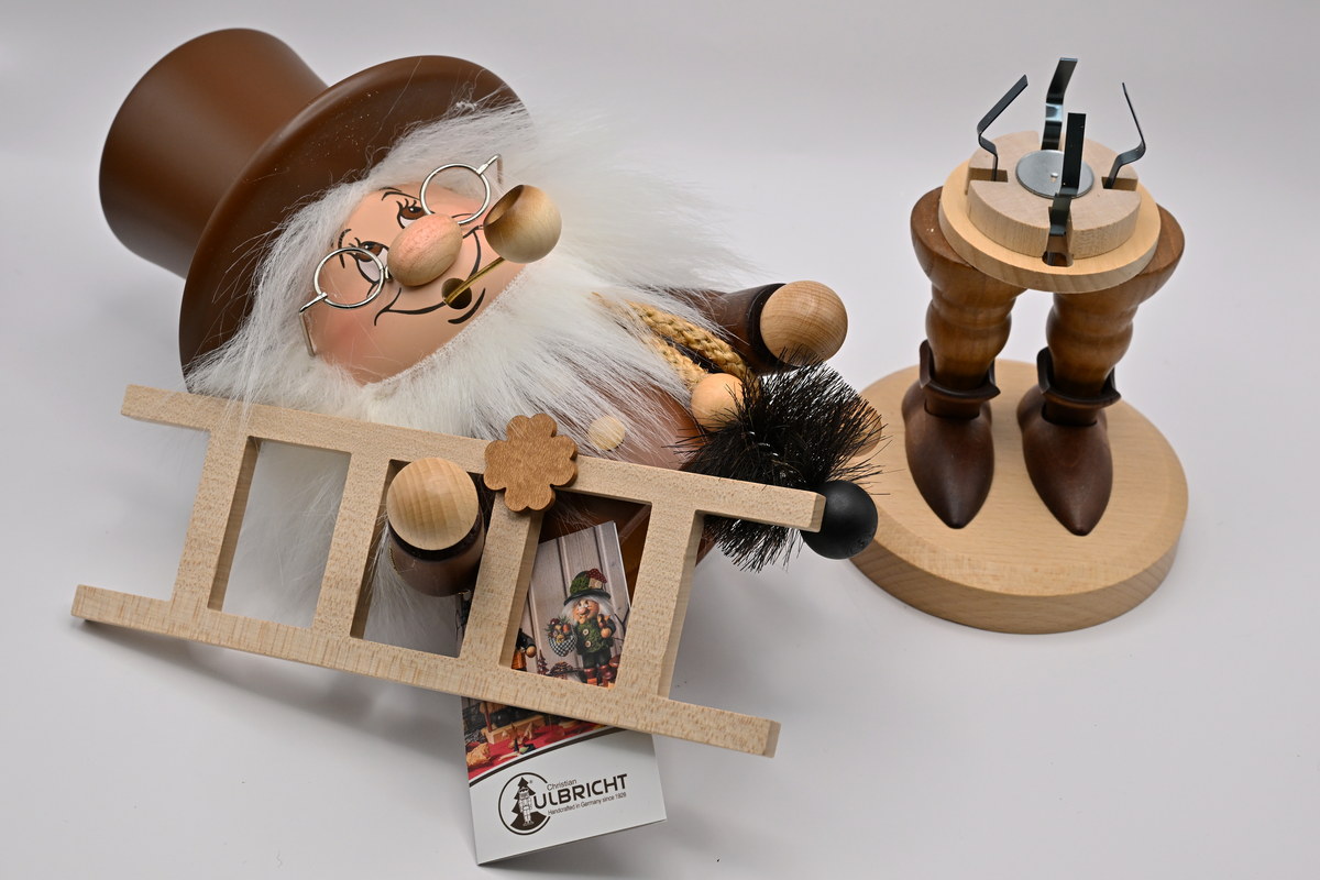 Incense burner gnome chimney sweep 31.0 cm