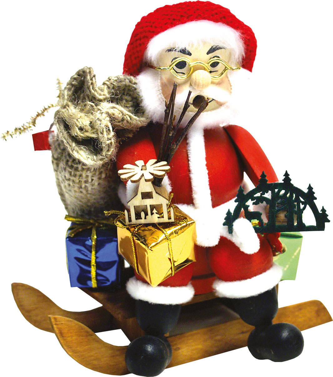 Edge stool, Santa Claus on a sleigh