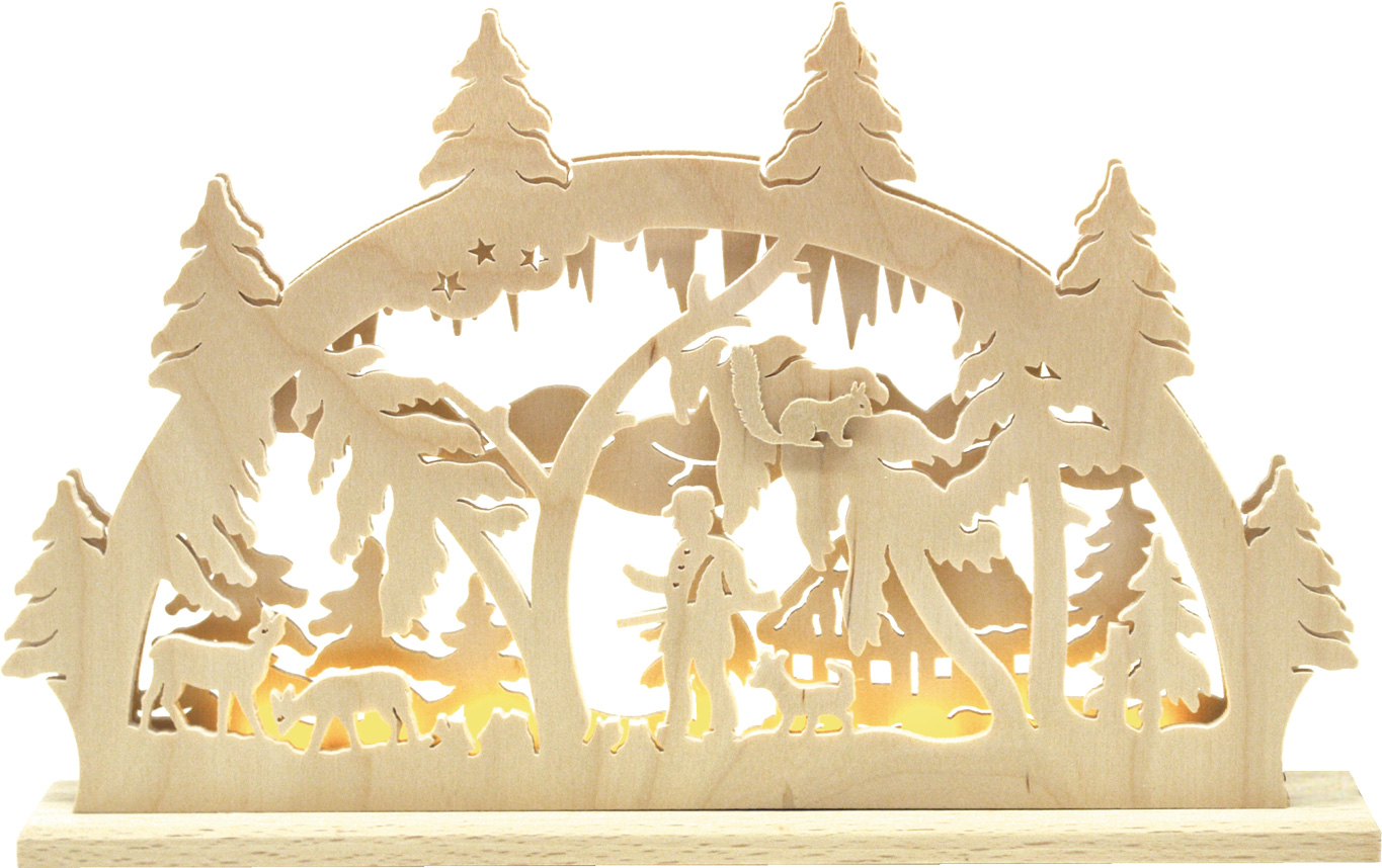 LED candle arch for crafting Forest ranger in clearing