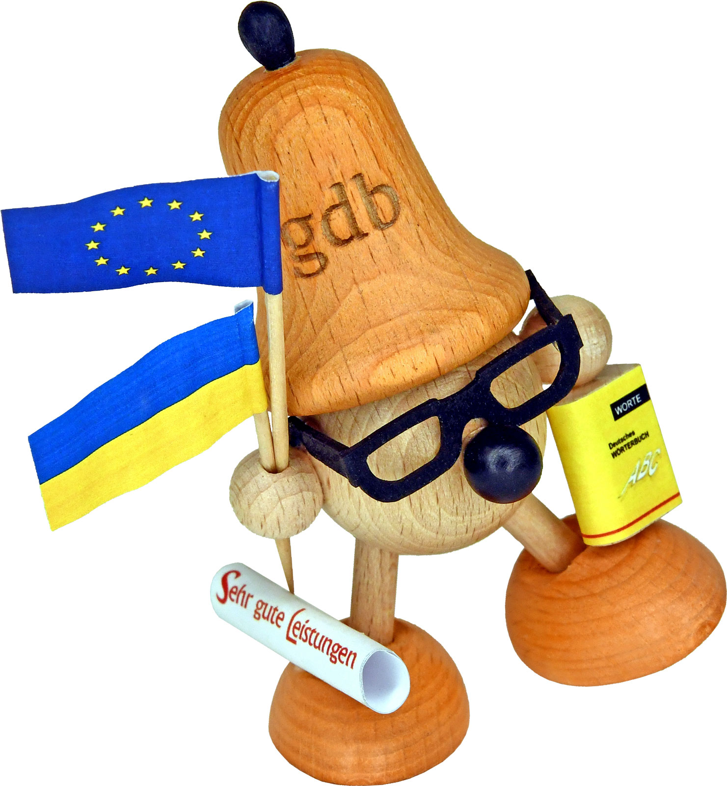 RATS Lernmeister, mit Brille, Duden und Wimpel, orange RATS Lernmeister, mit Brille, Duden und Wimpel, orange