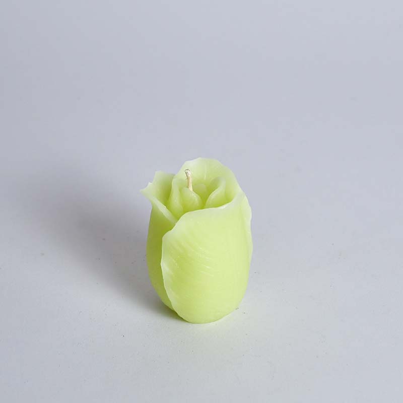 Green rose candle, 7.5 cm