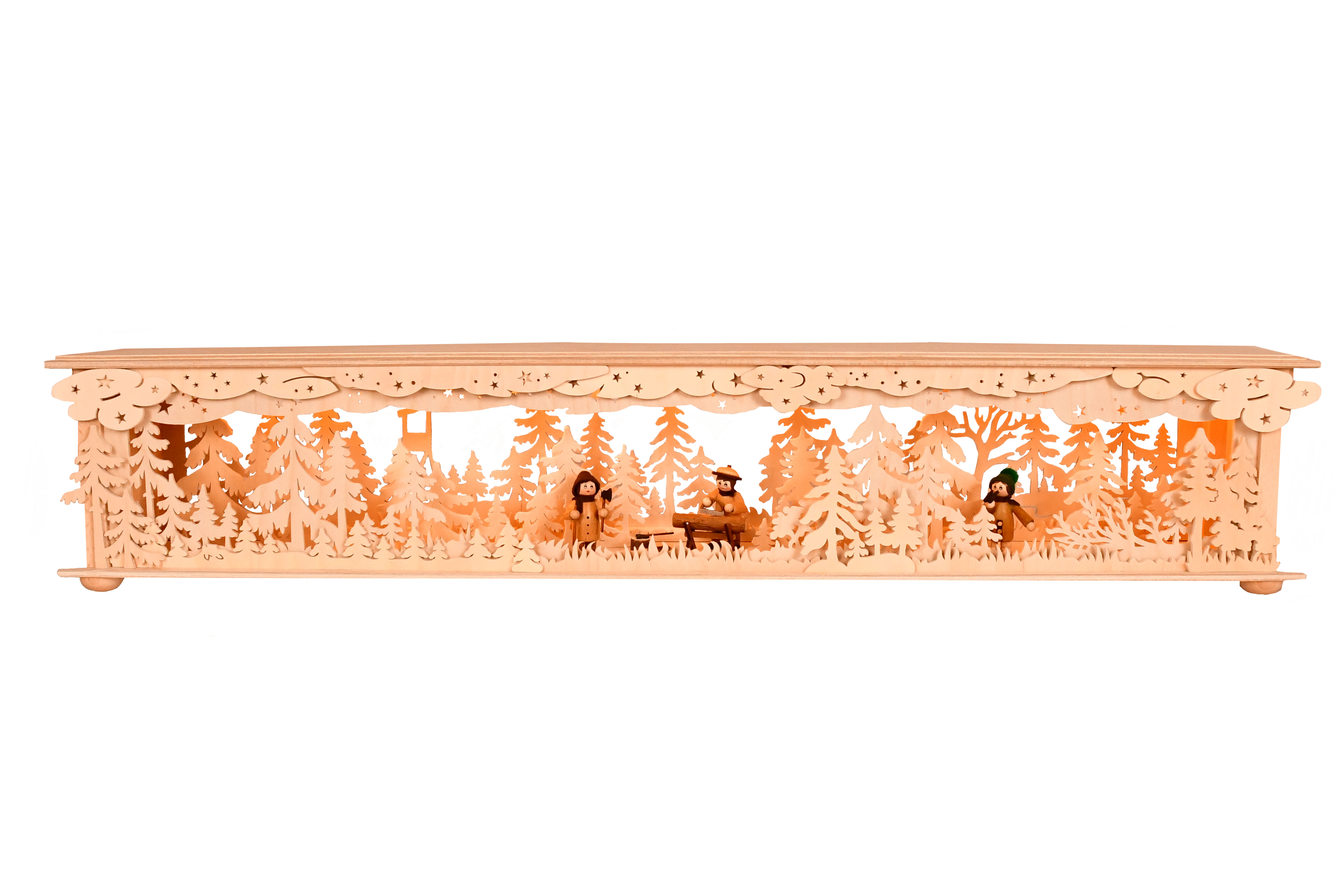 Large room light, forest men