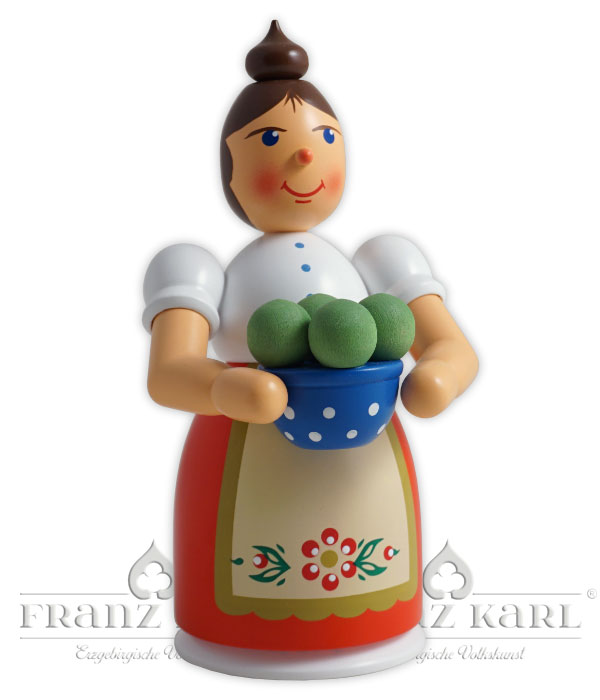 mit Schürze und Klößen Rauchfrau