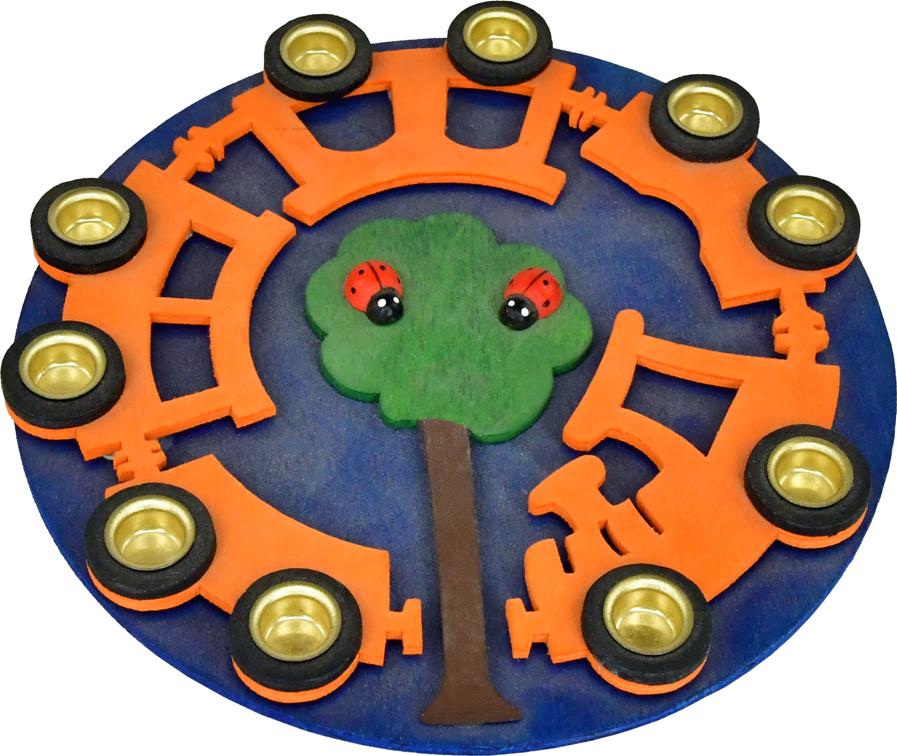 Candelabro di compleanno a forma di trenino fai da te per 10 candele