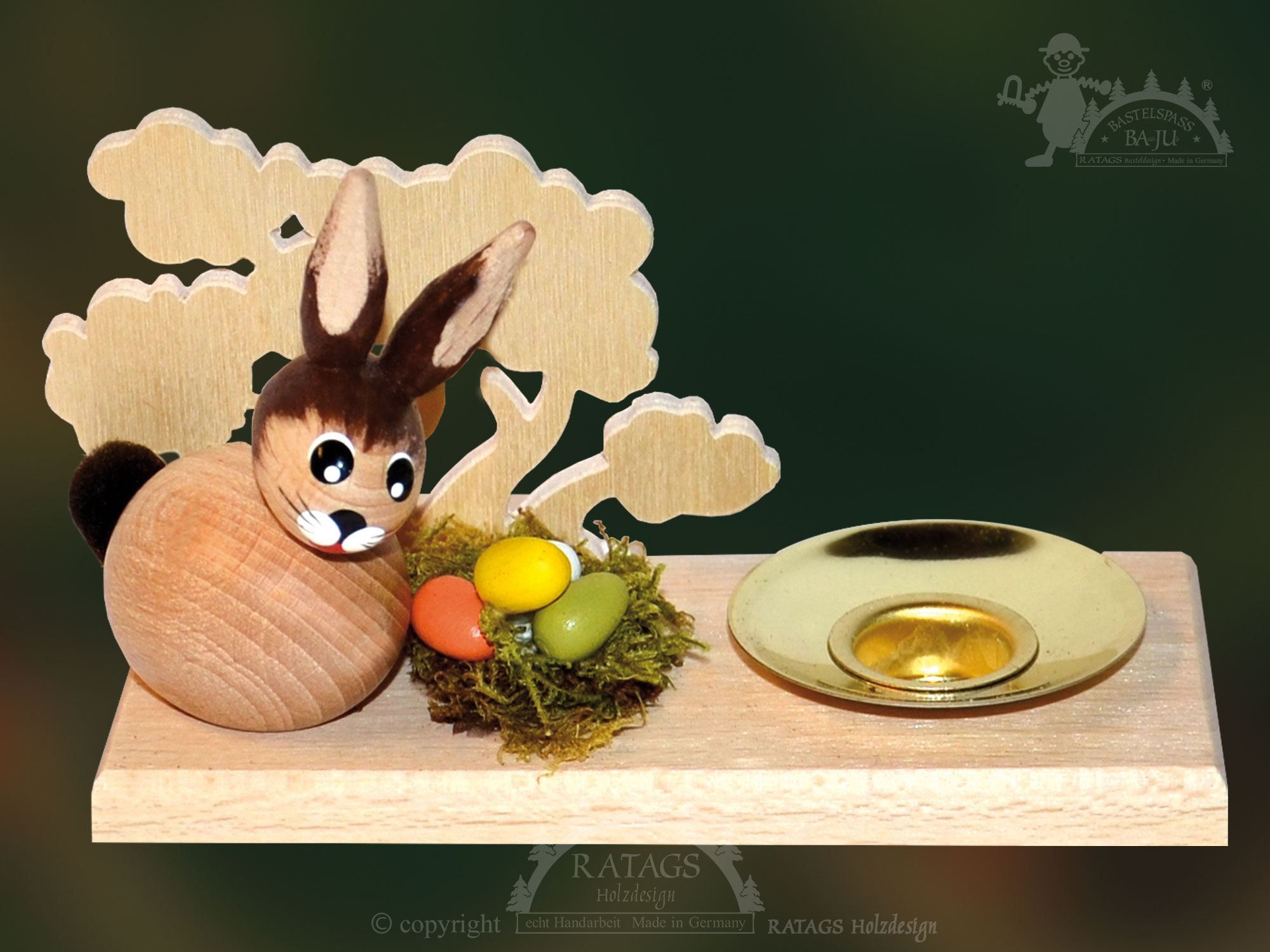 Candle holder for crafting, bunnies, 1 nozzle