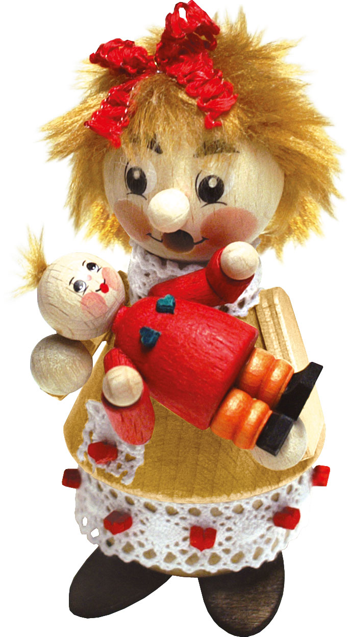Räuchermännchen, Puppenmutti Räuchermännchen, Puppenmutti
