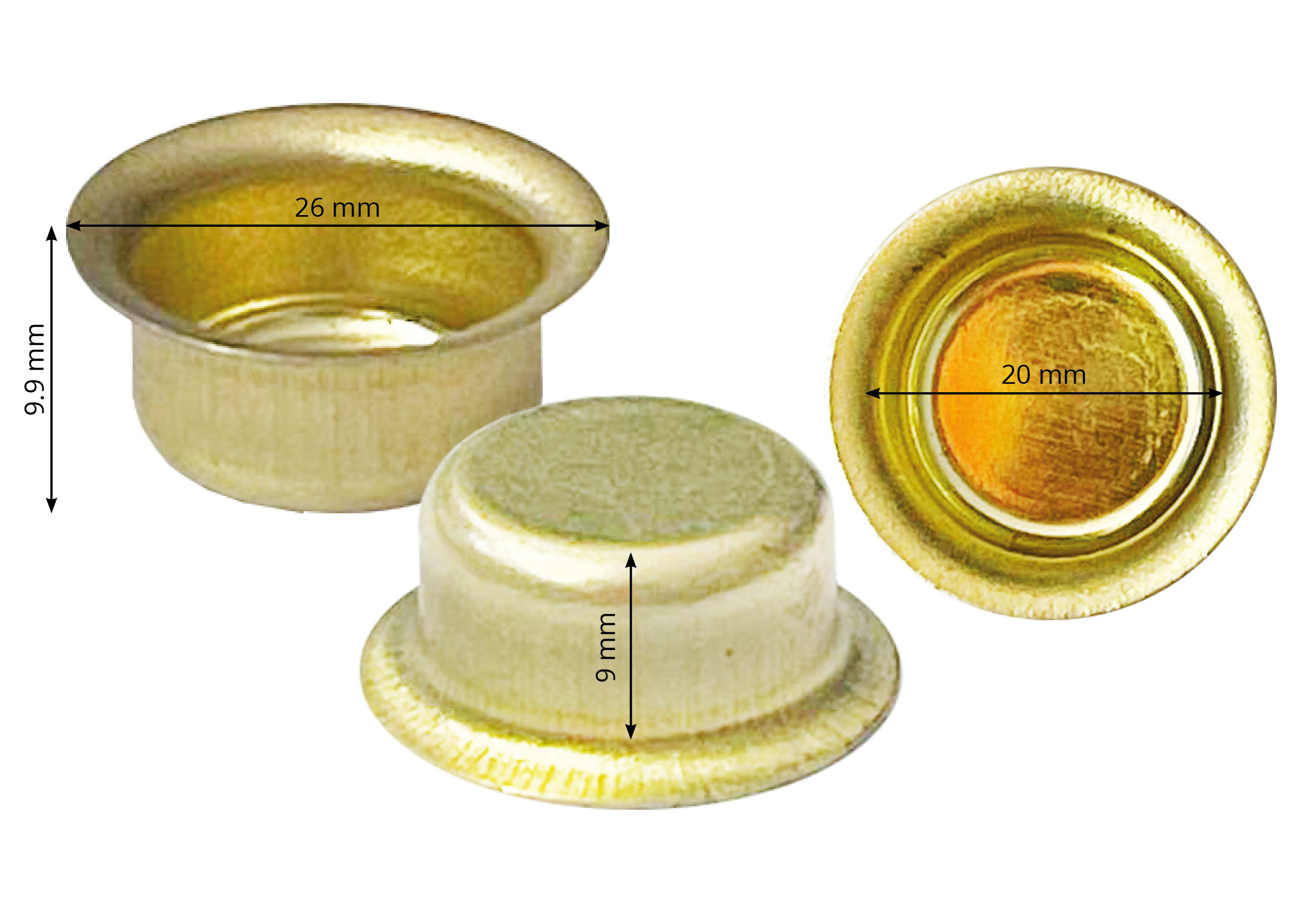 Brass grommets 20 mm