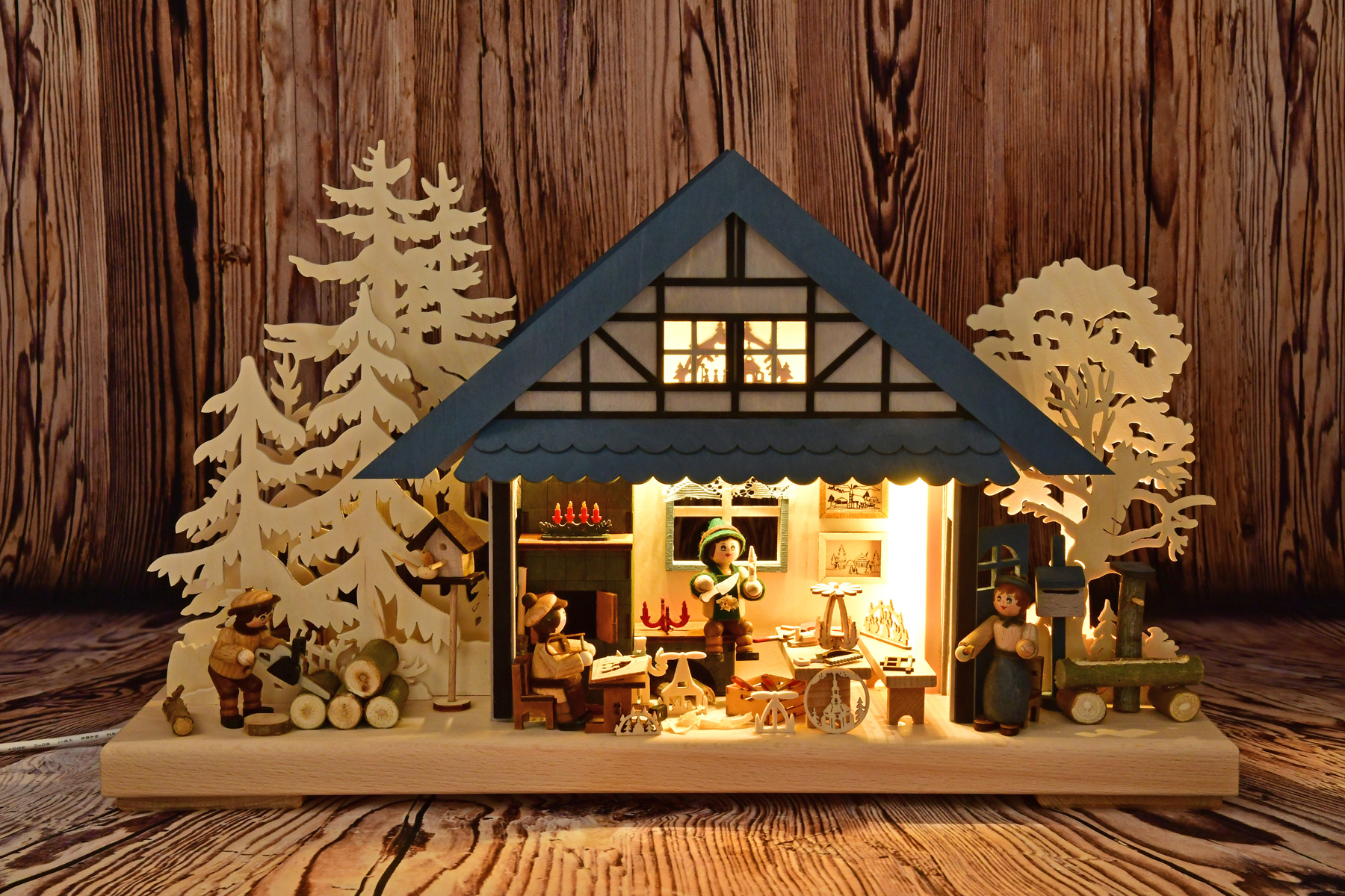 3D-LED-Schwibbogen klein, Kunsthandwerkerstübchen 3D-LED-Schwibbogen klein, Kunsthandwerkerstübchen