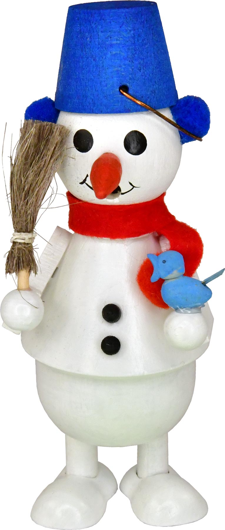 grappige kerel, sneeuwpop, blauwe emmer