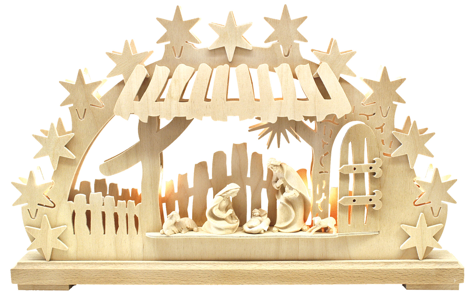 Small candle arch, Holy Night, natural Tyrolean figures