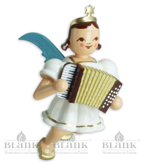 Floating angel accordion, coloured