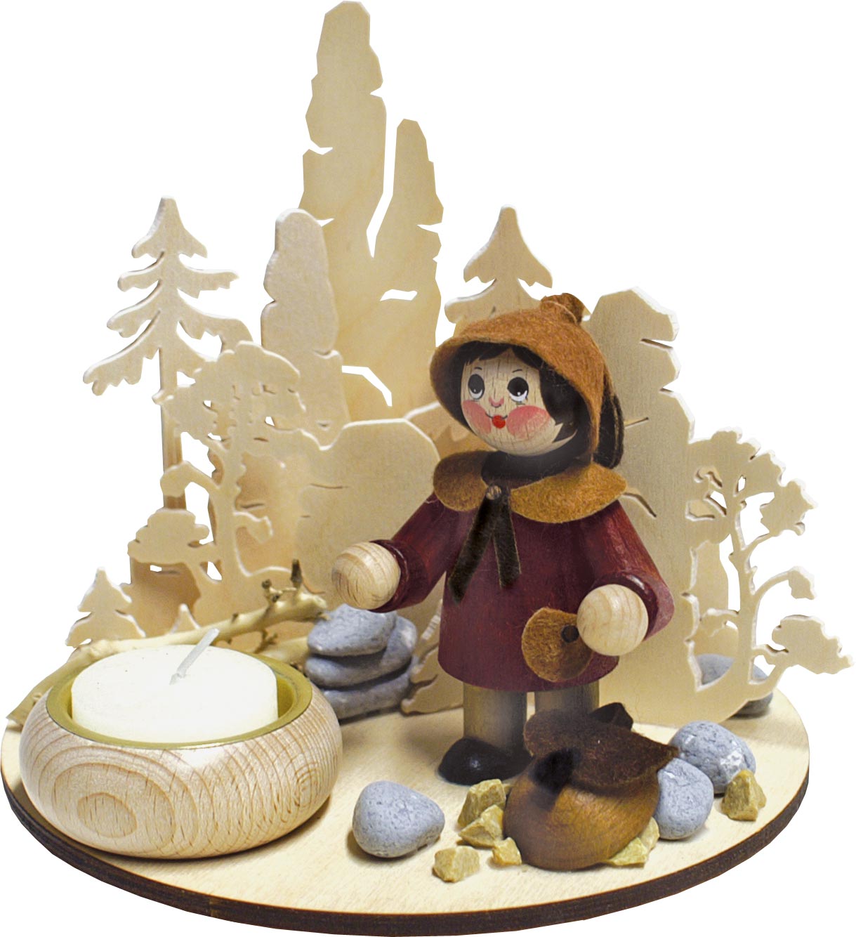 Light plate, child in the mountains