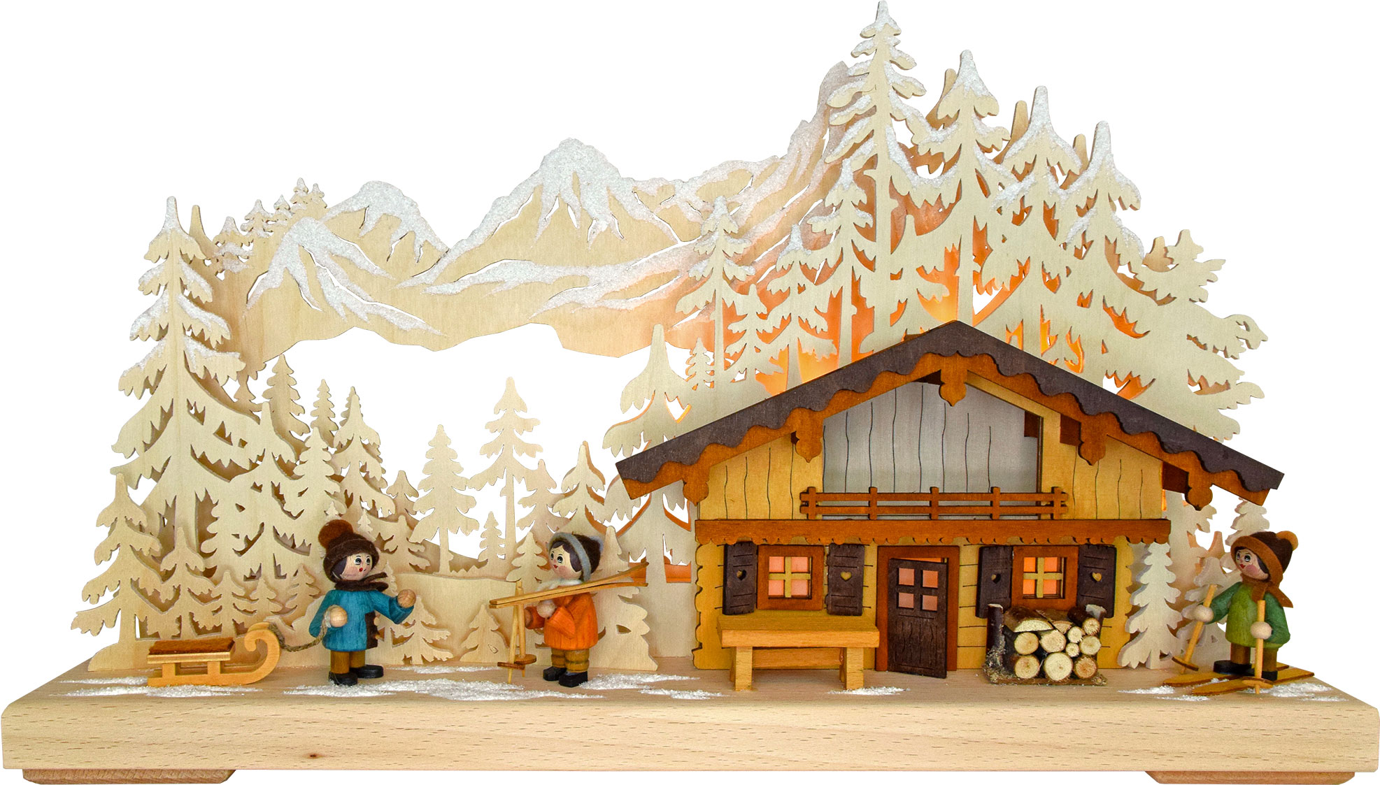 3D candle arch, small, mountain hut fun hoarfrost