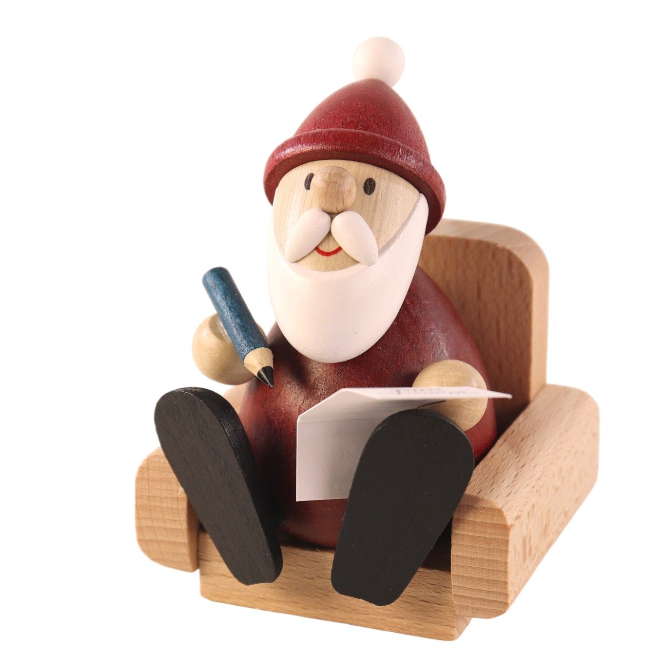 Santa Claus in an armchair, coloured WxH 6.5x9.0 cm