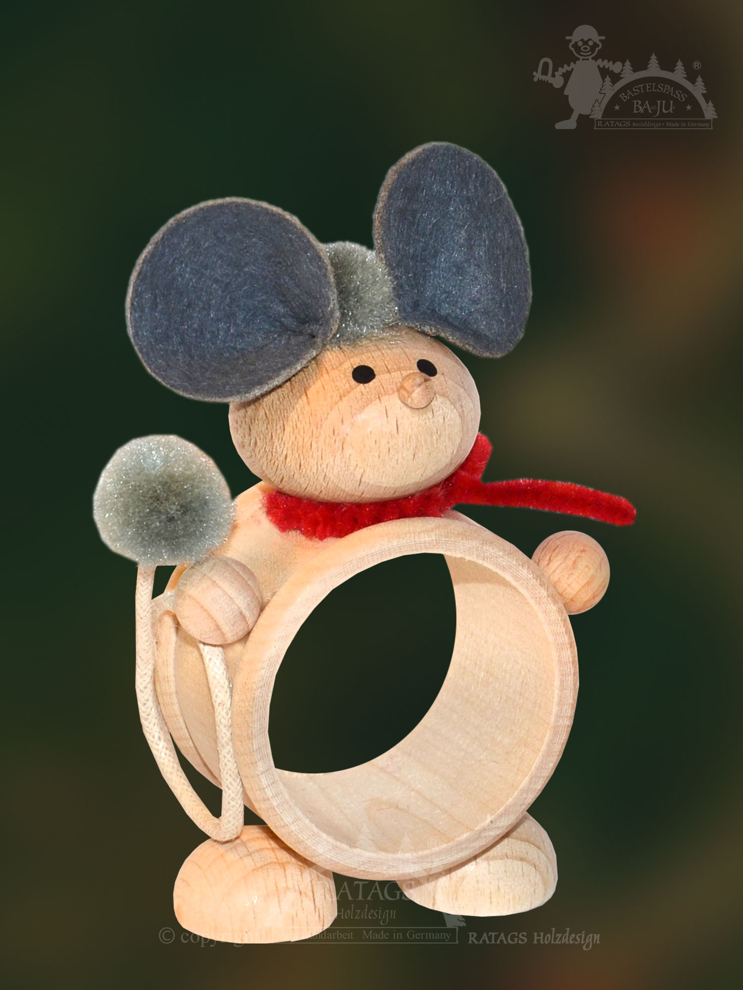 Crafting fun, napkin ring, mouse