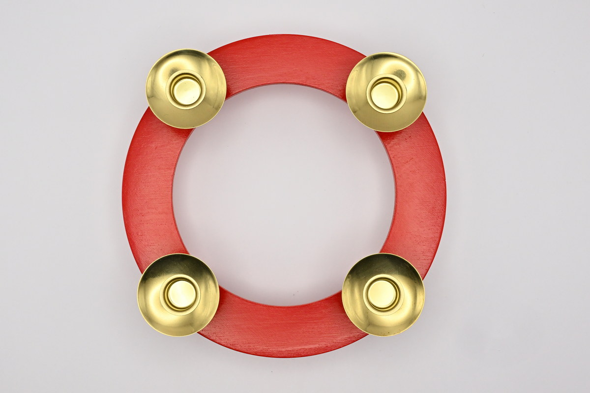 Light plate, 4 candles, red, unfilled