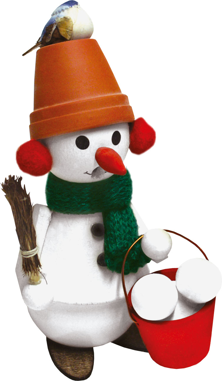 Short booties, snowman with flower pot