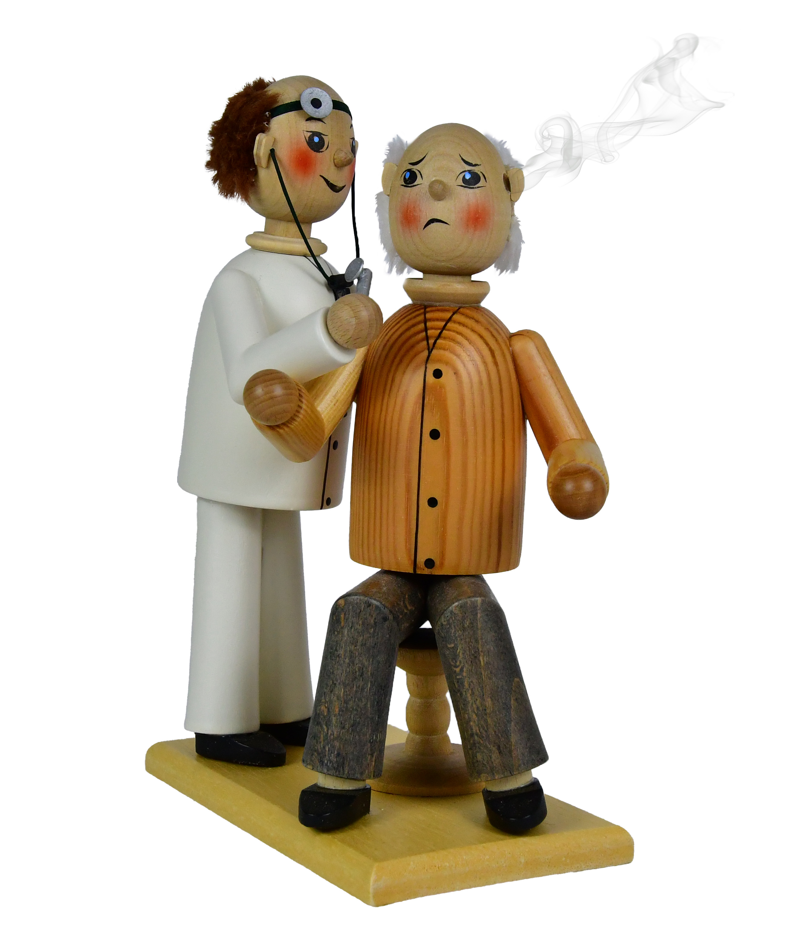 Räuchermann, Arzt mit Patient, natur